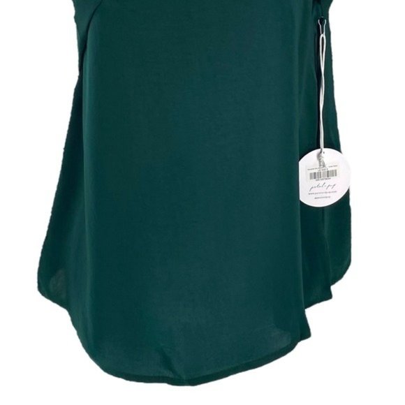 Petal & Pup | NEW Maryanne One Shoulder Satin Top in Hunter Green Size S - Picture 6 of 11